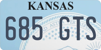 KS license plate 685GTS