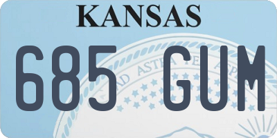 KS license plate 685GUM