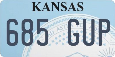 KS license plate 685GUP