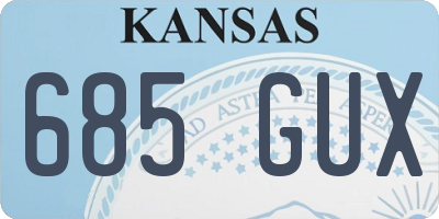 KS license plate 685GUX
