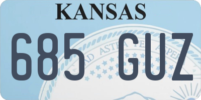 KS license plate 685GUZ