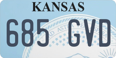 KS license plate 685GVD