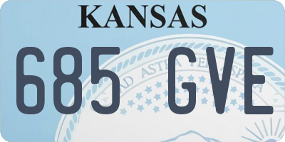 KS license plate 685GVE