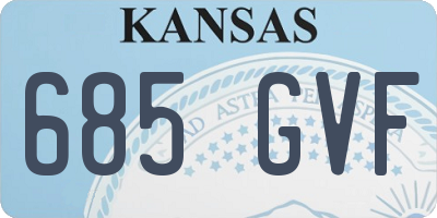 KS license plate 685GVF