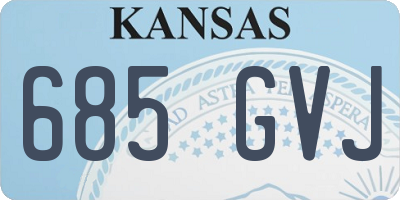 KS license plate 685GVJ
