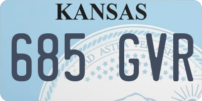 KS license plate 685GVR