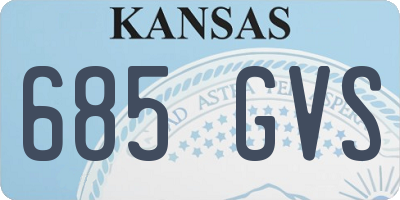 KS license plate 685GVS