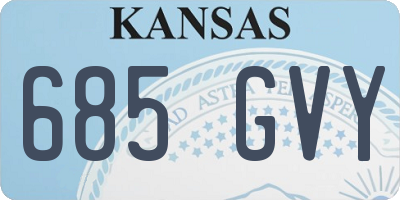 KS license plate 685GVY