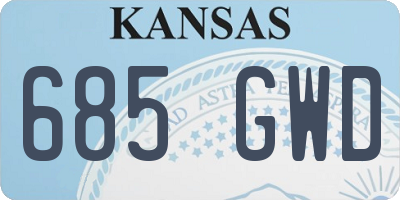 KS license plate 685GWD