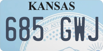 KS license plate 685GWJ