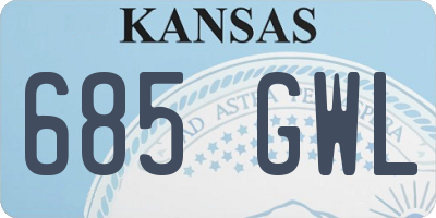 KS license plate 685GWL