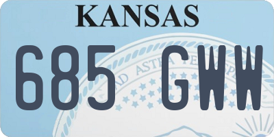 KS license plate 685GWW