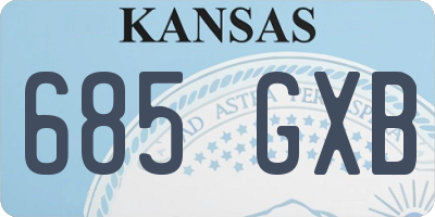 KS license plate 685GXB