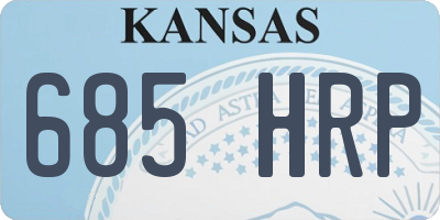 KS license plate 685HRP