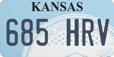 KS license plate 685HRV