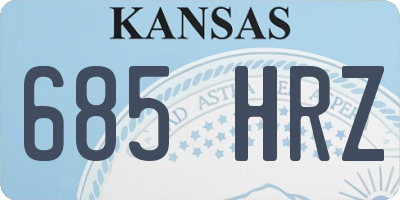 KS license plate 685HRZ