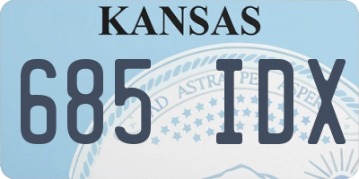 KS license plate 685IDX