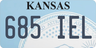 KS license plate 685IEL