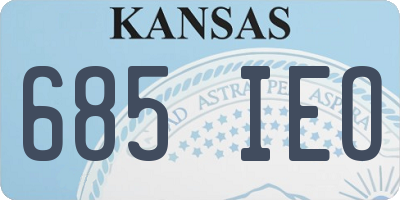 KS license plate 685IEO