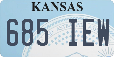 KS license plate 685IEW