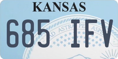 KS license plate 685IFV