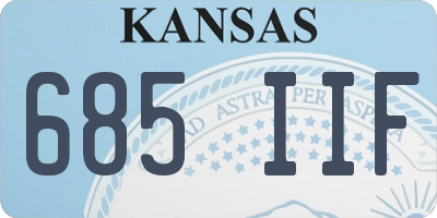 KS license plate 685IIF
