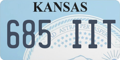 KS license plate 685IIT