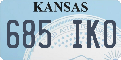 KS license plate 685IKO