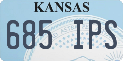 KS license plate 685IPS