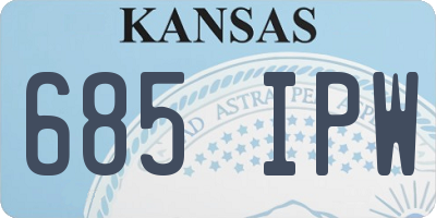 KS license plate 685IPW