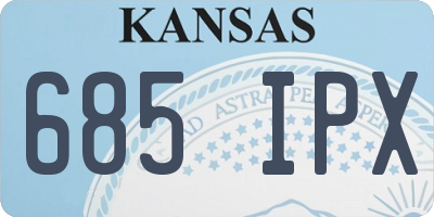 KS license plate 685IPX