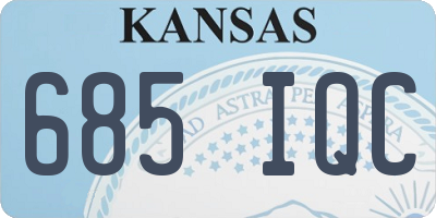 KS license plate 685IQC