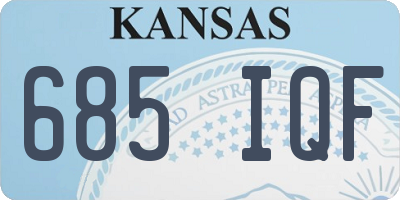 KS license plate 685IQF