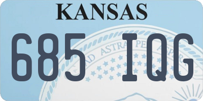 KS license plate 685IQG