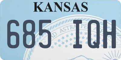 KS license plate 685IQH