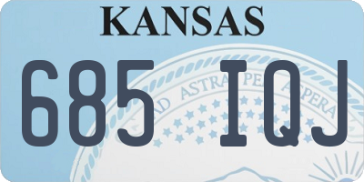 KS license plate 685IQJ