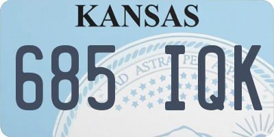 KS license plate 685IQK