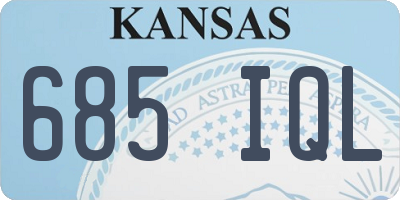 KS license plate 685IQL