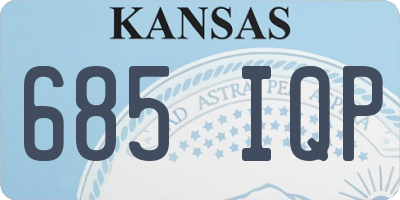 KS license plate 685IQP