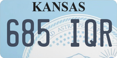 KS license plate 685IQR