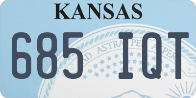 KS license plate 685IQT