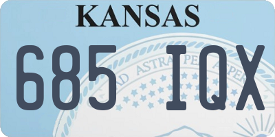 KS license plate 685IQX