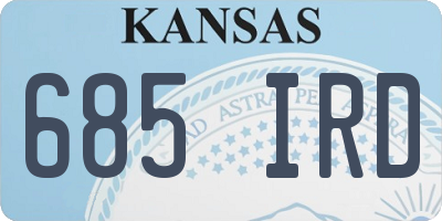 KS license plate 685IRD