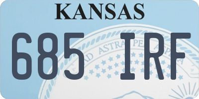 KS license plate 685IRF
