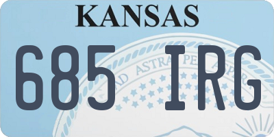 KS license plate 685IRG