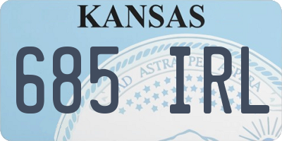 KS license plate 685IRL