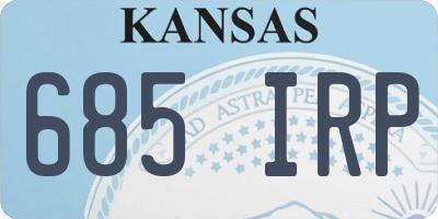 KS license plate 685IRP