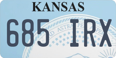 KS license plate 685IRX
