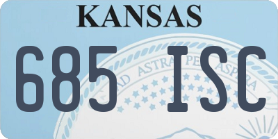 KS license plate 685ISC