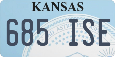 KS license plate 685ISE